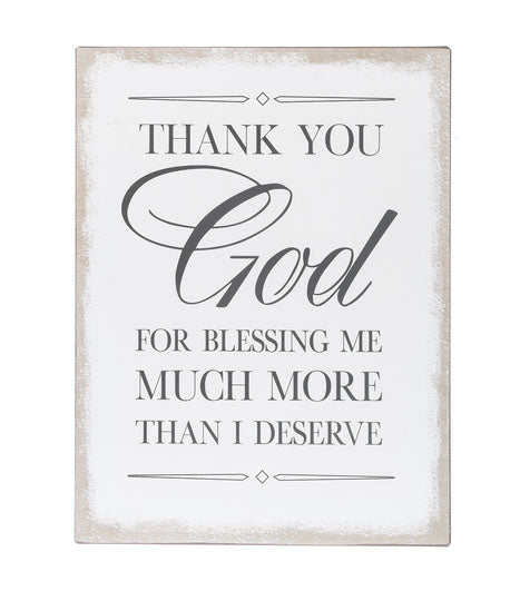 Thank You God Wall Plaque
