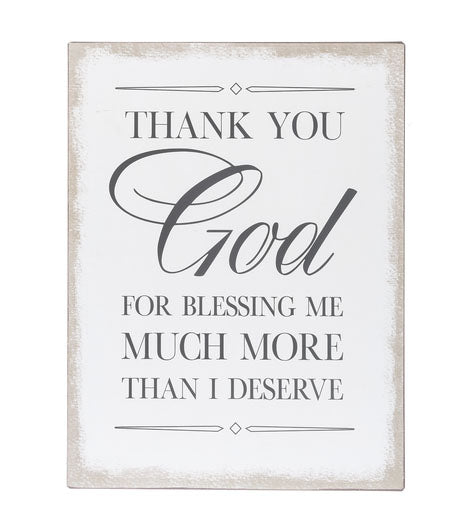 Thank You God Wall Plaque | Jubilee Gift Shop