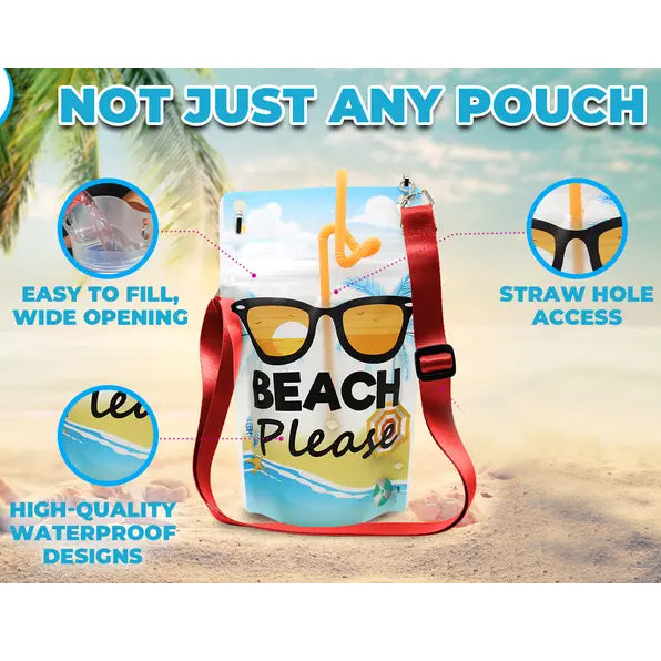 Drink Pouches With Straws, Freezable Drink Bags, Juice Pouches