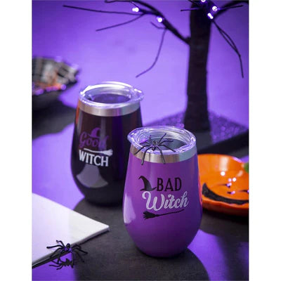 Witch Double Wall Vacuum Wine Tumbler Gift Set, Set of 2