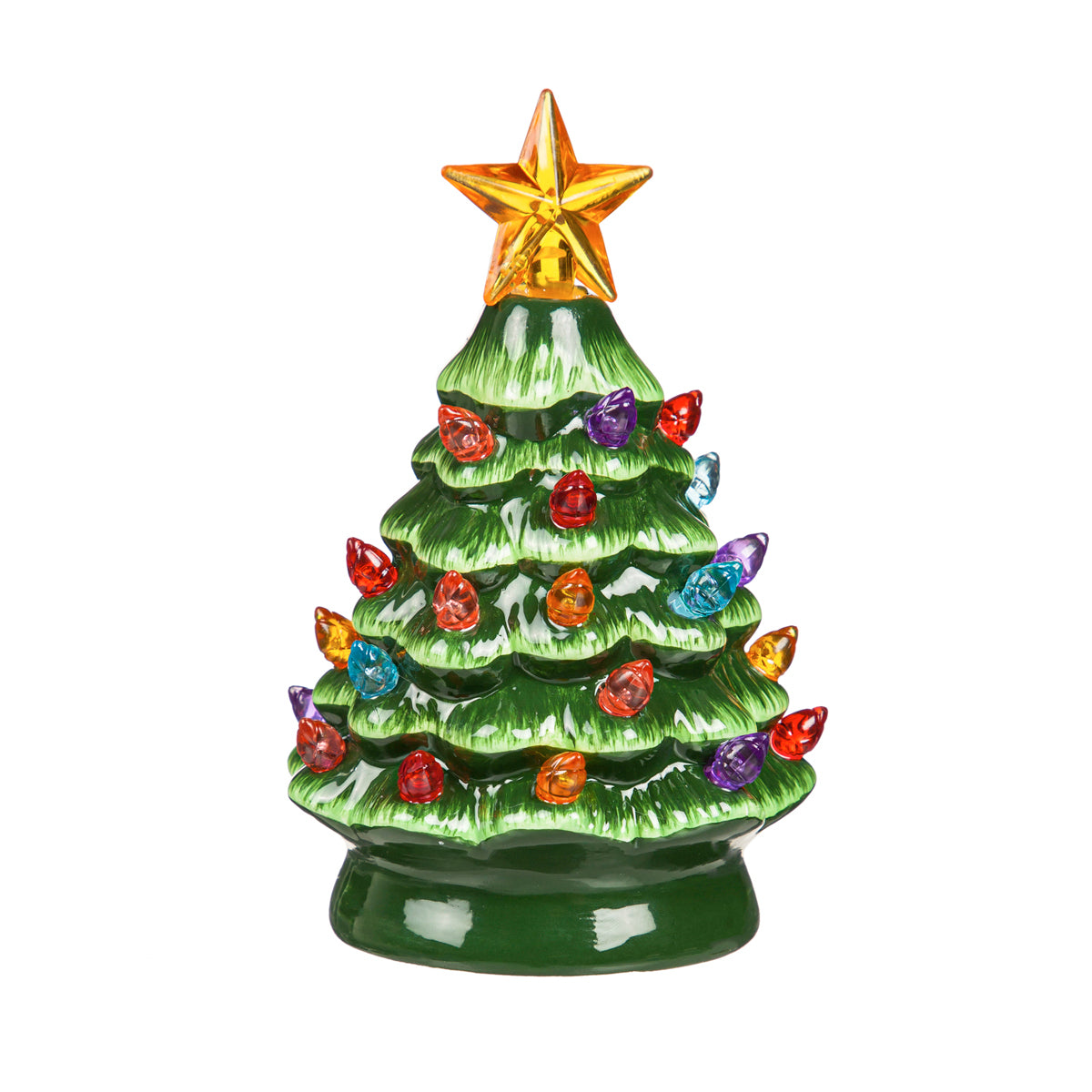 Color Changing Mini Ceramic Christmas Tree, LED