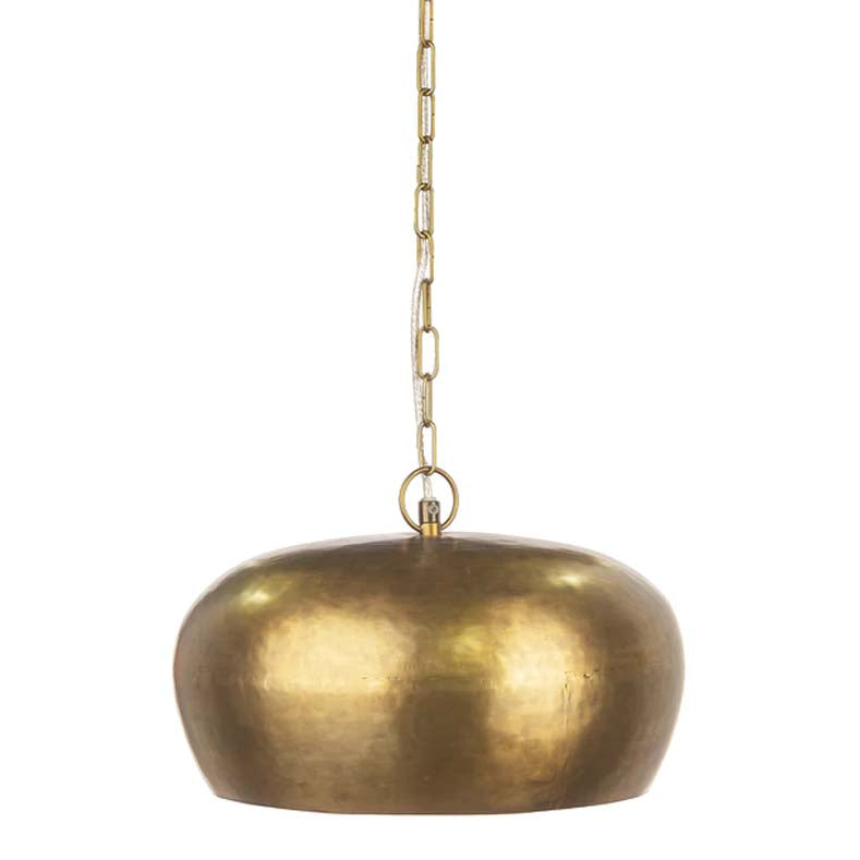 Antique Gold Hammered Pendant Light