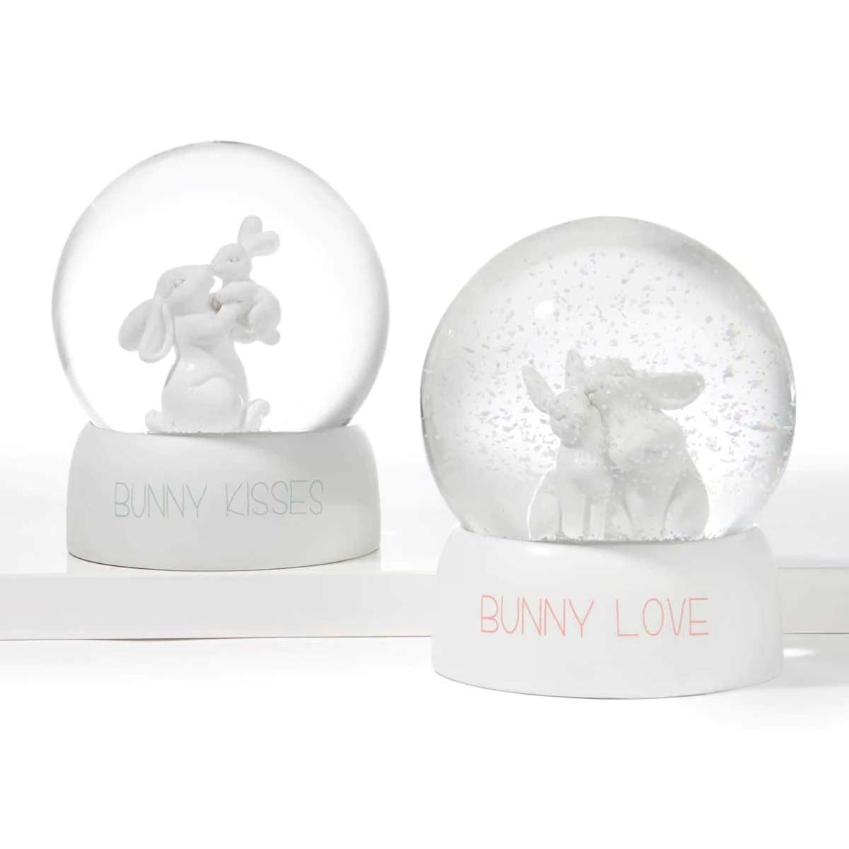 Bunny Water Globe, "Bunny Kisses" or "Bunny Love"
