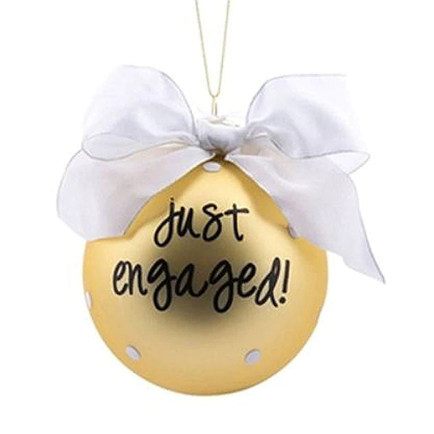 Just Engaged Frosted Ornament