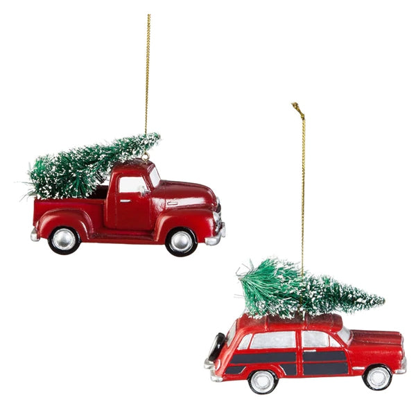 Truck/Station Wagon Christmas Ornaments
