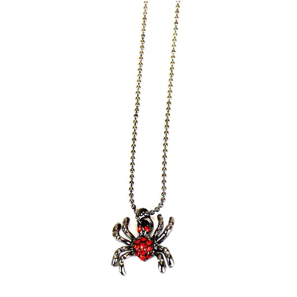 Spider Necklace Red
