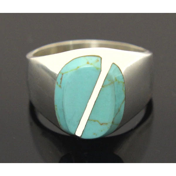 Sterling Silver Turquoise Ring Size 10.5