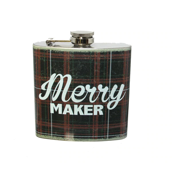 Holiday Flask Distressed "Merry Maker"