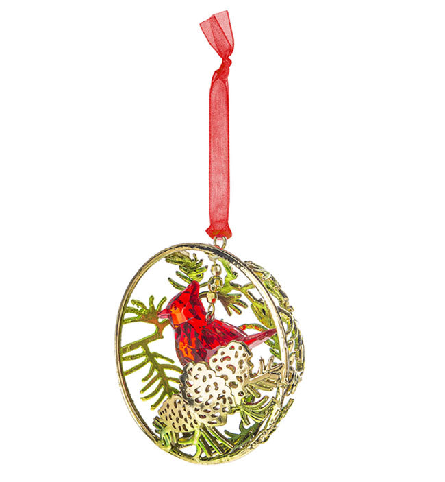 Pinecone Cardinal Ornament