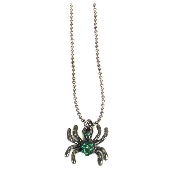 Spider Necklace Green