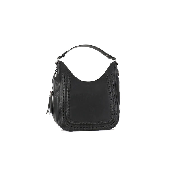 Simply Noelle "Fishtail" Hobo Handbag/Purse-Black