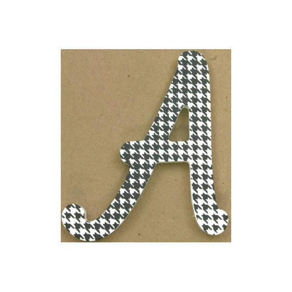 Houndstooth Letter A Small 4"