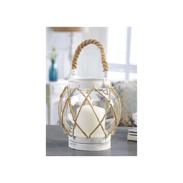 Pillar Candle Holder w/Rope
