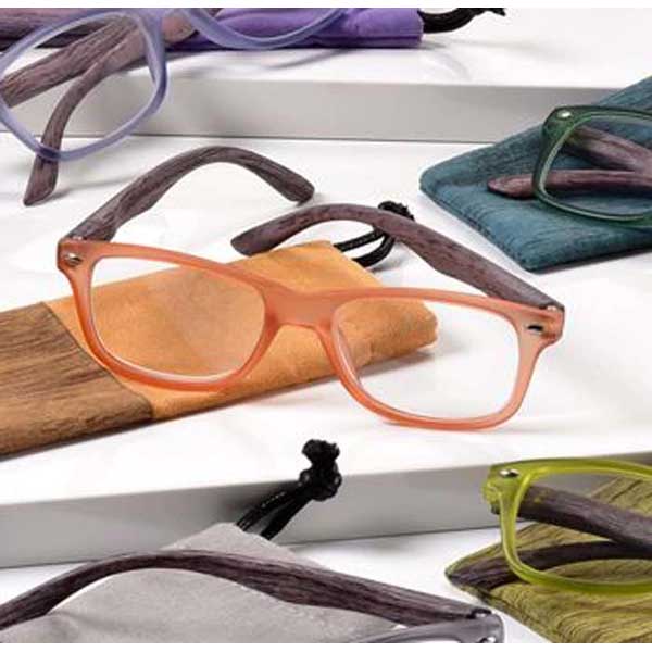 '+2.50 Spring Hinge Glasses with Case-Orange