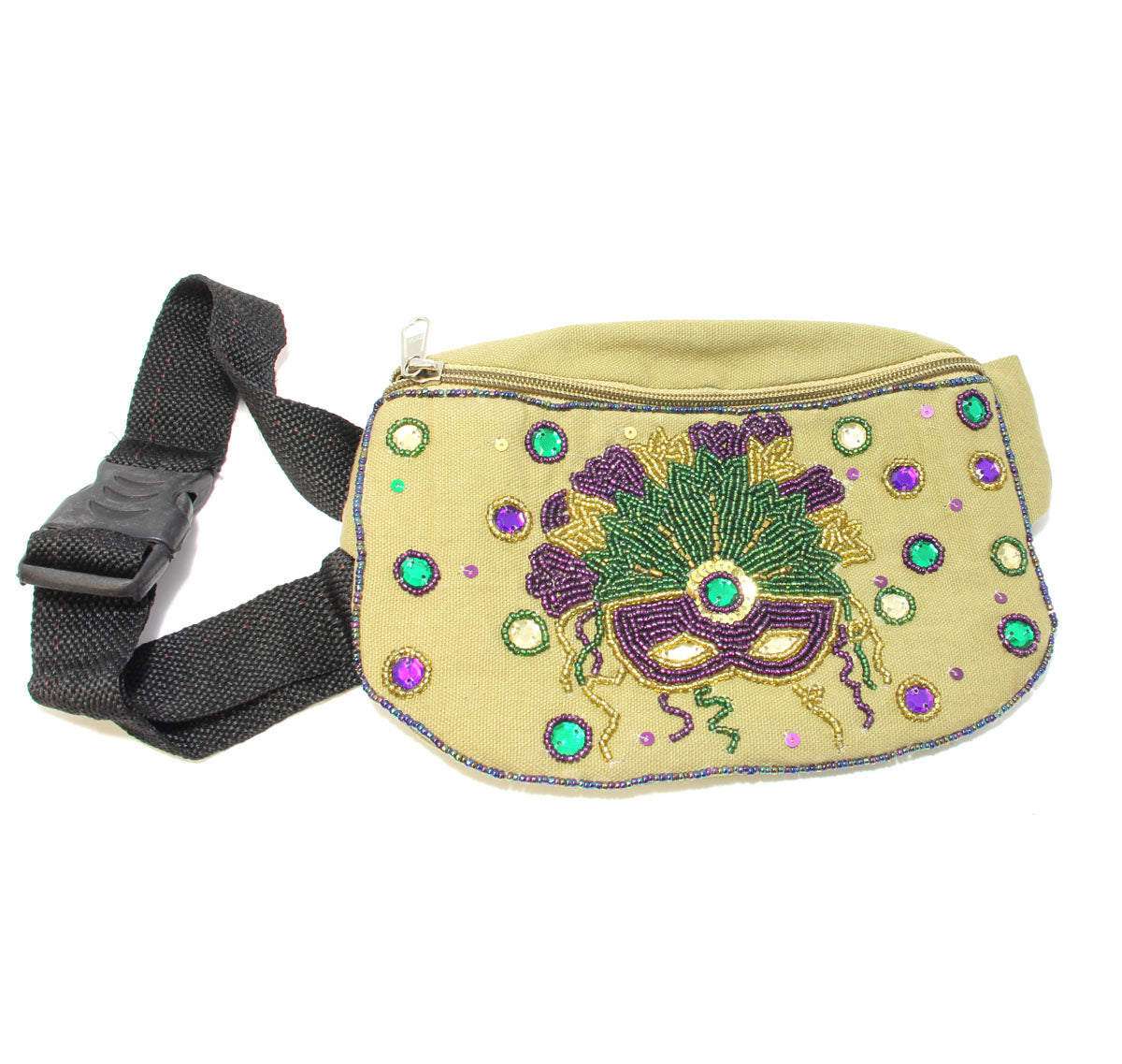 Belt  Fanny Pack with Beaded Mask