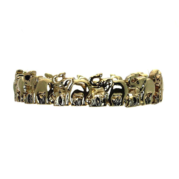 Elephant Stretch Bracelet Gold