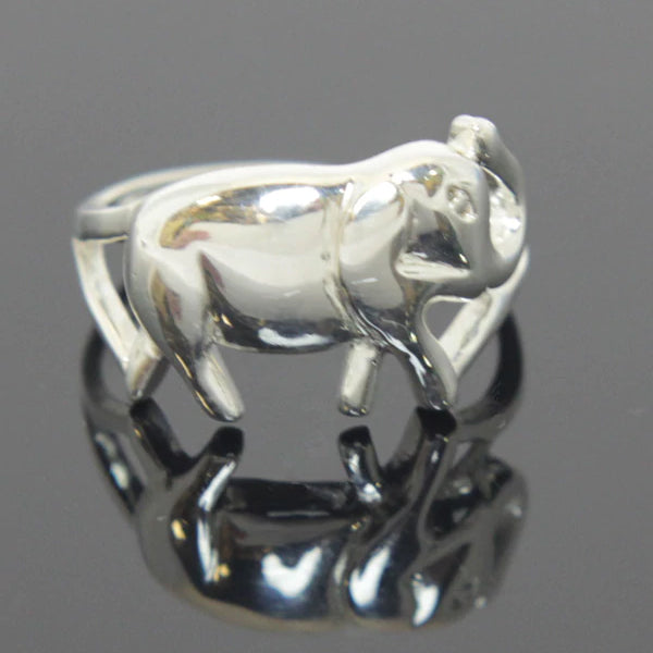 Elephant Ring Sterling Silver Size 6