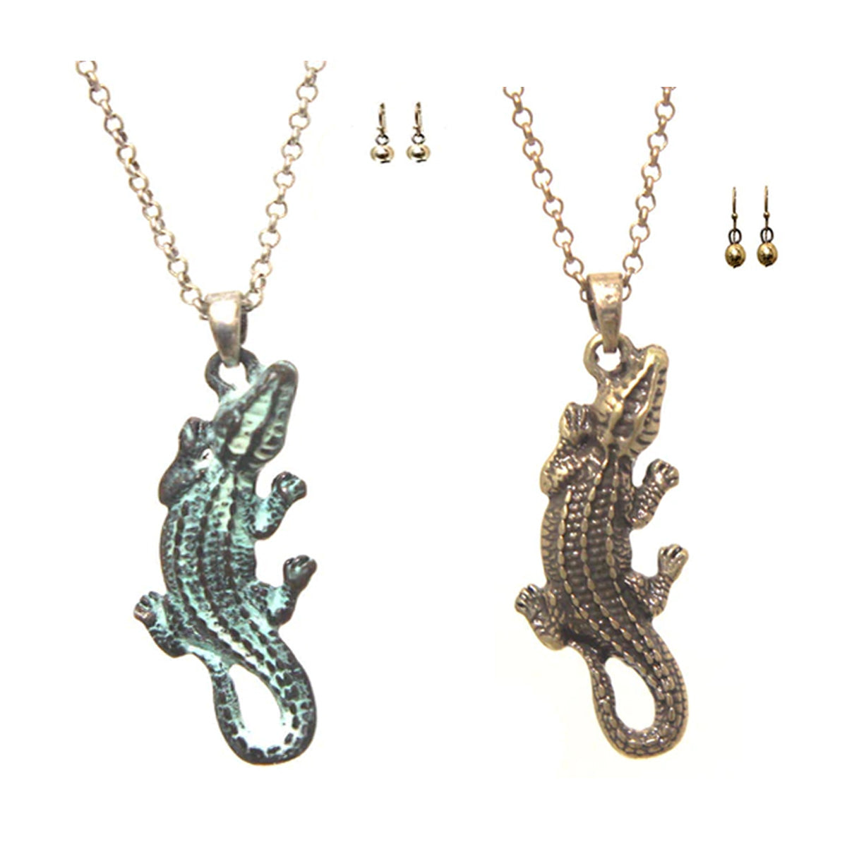 Alligator Necklace w/ Earrings