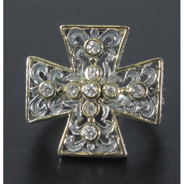 Cross Ring Sterling Silver Size 7