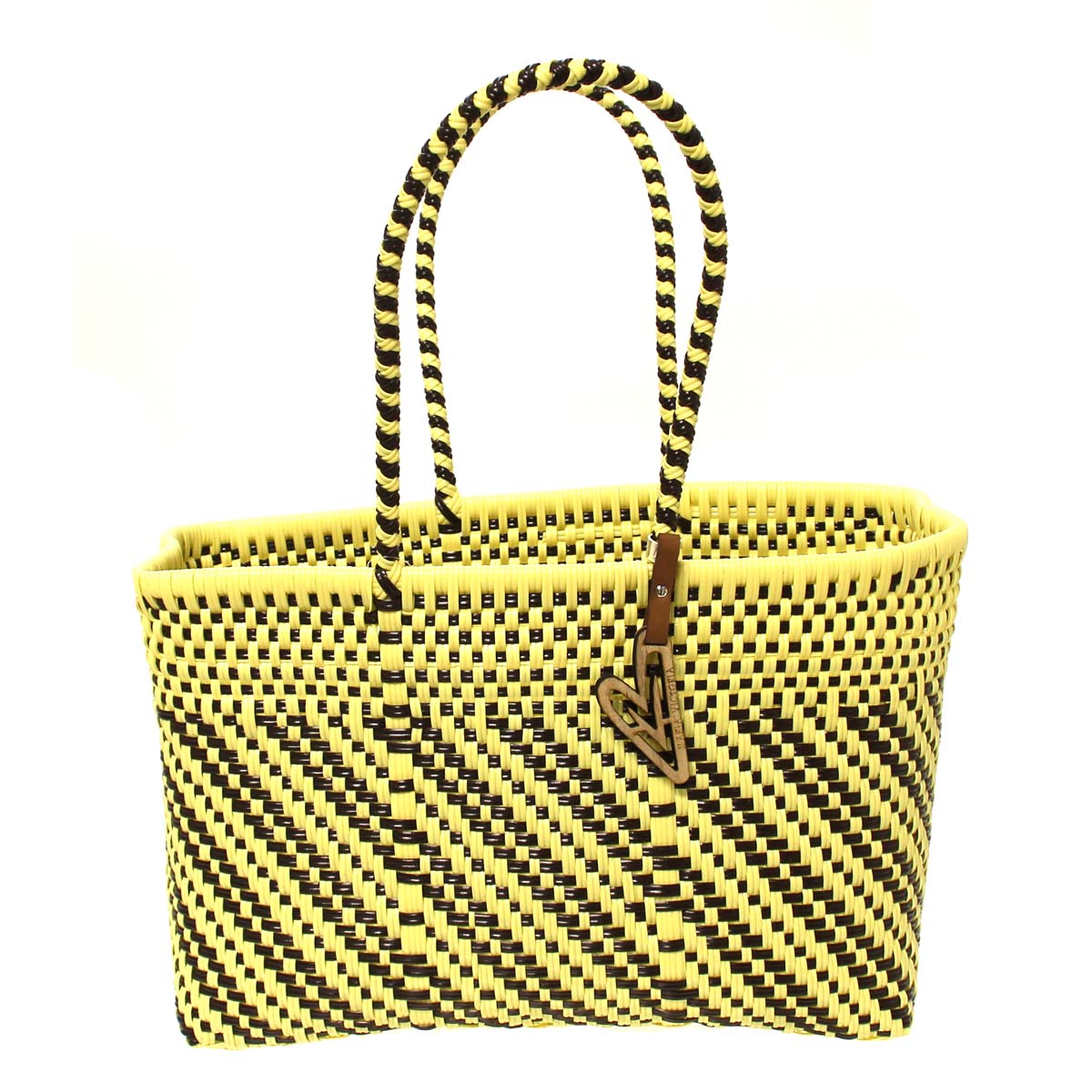 Maria Victoria Tote-Yellow/Brown-Upcycled, Handwoven