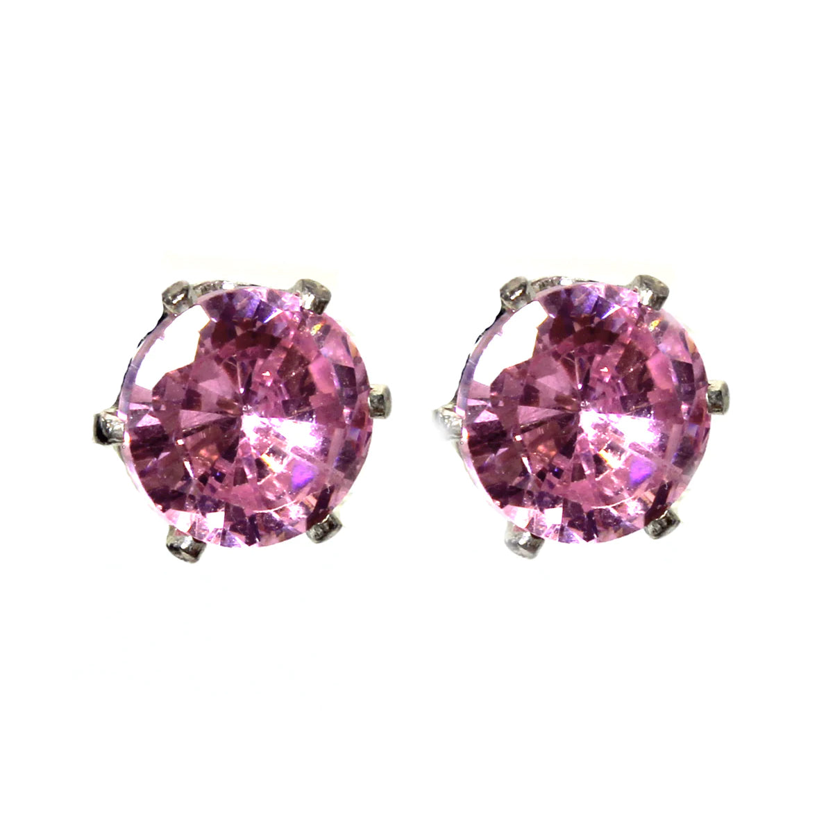 Round Cubic Zirconia Earrings, variety, 0.25"