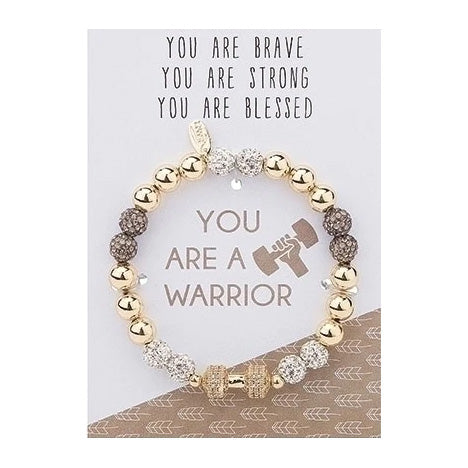 "You are a Warrior" Inspirational Bracelet