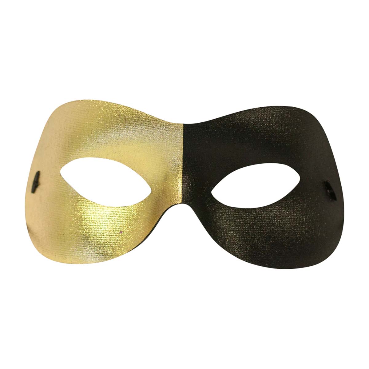 Fashion Two Tone Mask - Black/Gold