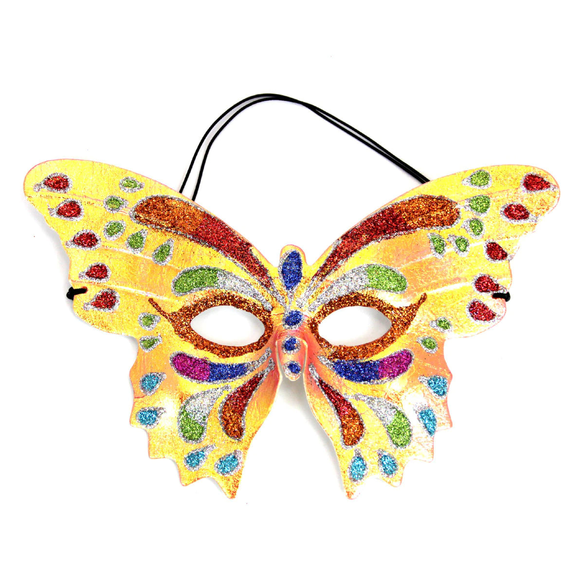 Butterfly Glitter Mask Orange